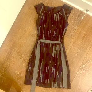 Banana republic gray and blue midi dress 0P